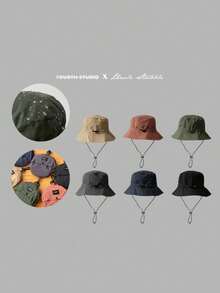 1pc Women's Outdoor Hiking Bucket Hat, All-Season, UV Protection, Suitable For Outdoor Activities, Vacation, Travel, Accessory Matching And Gifts - Multicolor - View 4