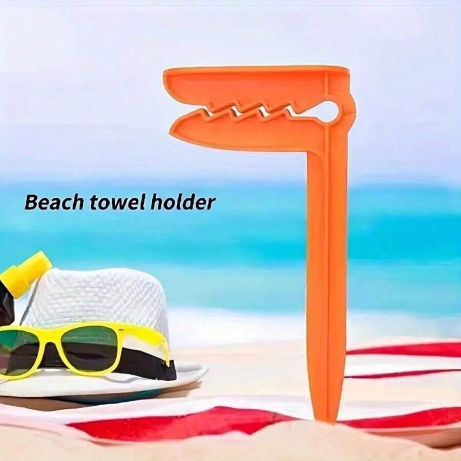 4 Packs Plastic Beach Towel Clips – Windproof Clips For Beach Towels, Picnic Mats, And Outdoor Blankets; Portable Clips For Wardrobes And Travel; Suitable For Back-To-School, Graduation, And Holiday Parties - View 1
