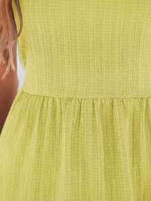 Vestido casual sin mangas con lazo para primavera y verano, atuendos de verano para mujer, vestidos de verano para mujer, atuendos de vacaciones, vestido de playa de verano para mujer, vestido de vacaciones estilo boho y fairycore, vestido sin esp - amarillo ganso - Ver 6