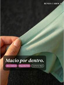 Kit 5 Calcinha Sem Costura Corte a Laser Não Marca Calcinha Lisa Conforto - 10 Coloridas - Visão 4