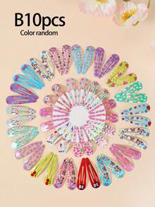 10/30pcs Colorful Fruit Print Cute Hair Clips For Girls, Bangs & Side Hair Decor, Suitable For Daily Use,Hair Barrettes,Hair Claws - Multicolor - View 12