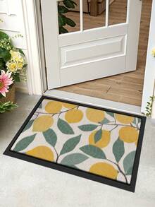 DAJIANG 1pc Lemon Print Multi-Color Doormat, Outdoor Carpet, Kitchen Carpet, Corridor Carpet, Suitable For Bathroom, Kitchen, Outdoor, Indoor, Corridor, Bedroom, Living Room, Bedside, Machine Washable, Easy To Clean, Non-Slip Bottom, Suitable For Bedroom Decor, Japanese And Nordic Style Decor, Bathroom Decor, Decorative Carpet, Bathroom Supplies - Multicolor - View 4