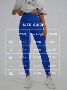 Leggings de yoga con compresión sin costuras y control de abdomen para deportes de primavera - Azul - Ver 4