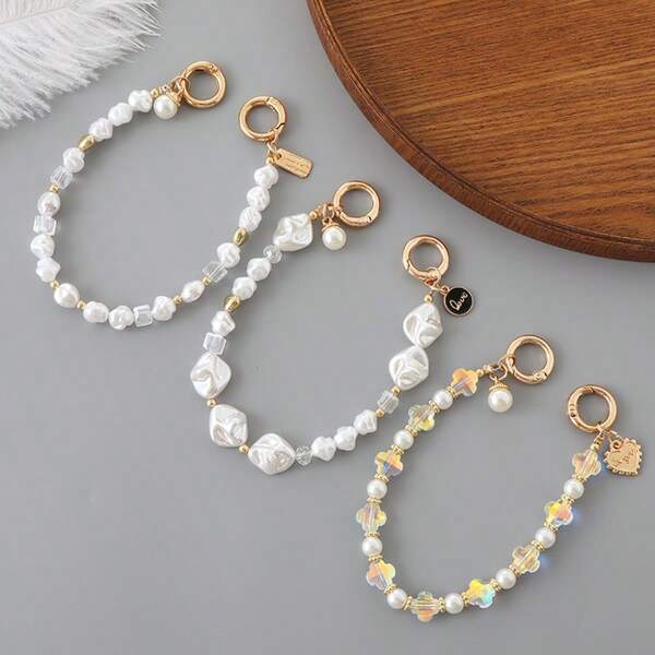 High-End Barolo Alien Pearl Handbag Chain, Crystal Bead String, Bracelet, Bag Strap, Chain For Delicate Hanger, Anti-Loss Mobile Phone Chain