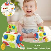 8-In-1 Baby Activity Cube – Sensory Learning Toy For Fine Motor Skills Cooltoys Favors For Kids, Travel & Birthday Gift For Infants Toddlers Boy/Girl Toys - HLX219A - View 2