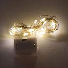 6/14 Stücke 20 LED Silber Kupferdraht Glühwürmchen Feen Lichterkette, batteriebetrieben Mini Girlande Lampe, DIY Stimmungsdekoration Licht für Schlafzimmer Blumenvasen Hochzeit Geburtstag Valentinstag Halloween Weihnachten Party Zuhause Geschenk - Lichterketten - Übersicht 11