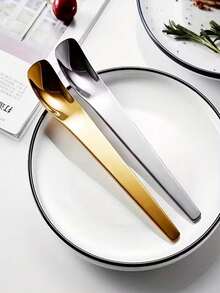 1/2/3pcs Stainless Steel Flat Coffee Spoons, Suitable For Desserts, Small Coffee Spoons, Coffee Stirring Spoons, Bar Spoons, Home Tableware, Suitable For Home, Restaurant, Coffee Shop, Party - View 6