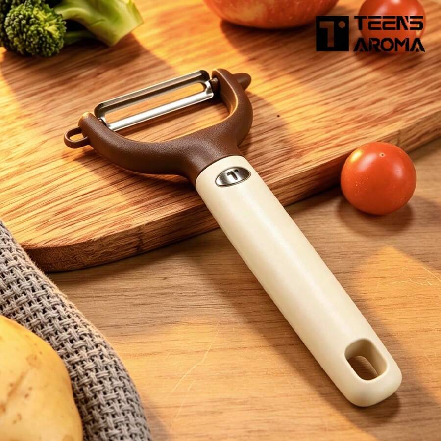 Stainless Steel Peeler - Essential Kitchen Accessory & Tool, Suitable For Peeling Vegetables, Fruits, Cheese And Potatoes, Sharp Blade, Stainless Steel - Sharp And Durable, Ergonomic Handle, Easy To Clean Design - Multicolor - View 1