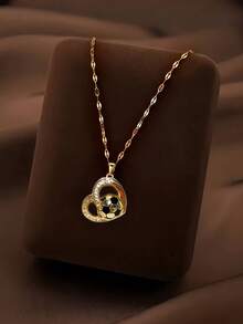 Collar con colgante de fútbol, collar de fútbol chapado en oro de 18K con circonita cúbica sintética incrustada, regalo de joyería para aficionados y entusiastas del fútbol - Multicolor - Ver 7