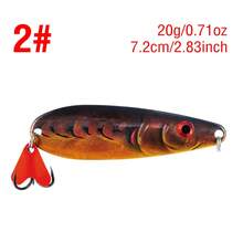 1PC 20g/0.71oz Long Casting Metal Jig Lure Sinking Spoon Bait With Red Tail Fin And Sharp Double Hook For Freshwater Saltwater - S024 - View 13