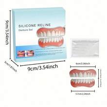 Decorative Dental Veneer Set Natural Realistic False Teeth Perfect Gum Fit Comfortable Wear With Tweezers And Storage Box Ideal For Teeth Beauty - Natural Color - View 2