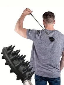 1pc Retractable Cactus Back Scratcher, Unisex Single-Hand Extendable Itch Relief Stick, Durable PVC Material, Multi-Color Options - View 2