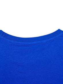 Gift Comfortable Graphic Shirts For Women That Promote Autism Awareness In Spanish 100% Cotton Soft - Blue - View 5