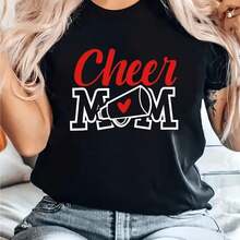 Women's T-Shirt With Sparkling Golden Cherry Design - Black - View 1