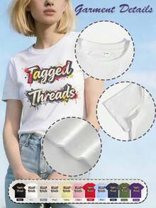 [% Cotton] TaggedThreads Jesus Lemonade T-Shirt, But My Jesus Is Making Lemonade, Women's Graphic Tee, Casual Short Sleeve Crew Neck T-Shirt, Comfortable Summer, Autumn And Winter Styles - Unisex Everyday Wear For Women And Men For Campus - 白色 - 查看 4