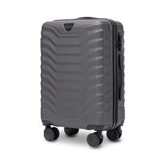 W WINGS مجموعة أمتعة عائلية كبيرة أو حقيبة سفر 14 بوصة 16 18 20 24 28 بوصة ABS+ | قفل مركب، مقبض تلسكوبي، جودة عالية، عجلات دوارة 360° - رمادي - مشاهدة 18