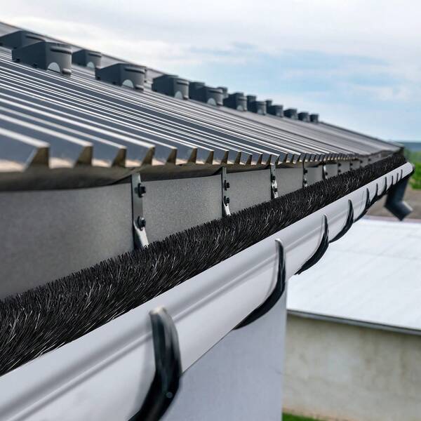 Gutter Brush, 120 Feet Total Length 4.33 Inch Diameter Gutter Cleaning Tools, Ground-Level Gutter Brush Leaf Guard For 5 Inch Gutters, Easily Clear Roof Leaves And Debris, 40 Pack
