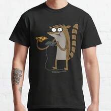 Printed T-Shirt For Men And Women - 黑色 - 查看 1