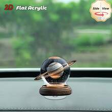 2D Flat, 1pc Rotating Solar System Snow Globe, Acrylic Glass Dome - Rotating Planet Model With Sun And 9 Major Planets Display, Suitable For Outdoor Desk Decor - Educational Astronomy Desktop Accessory, For Office, Room - Space Themed Gift, 2D Flat - Colorful - View 10