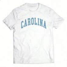 Premium Quality Unisex Casual T-Shirts Featuring The Classic  North Carolina Tar Heels Team Logo Print. 100% Cotton. - 白色 10 - 查看 1