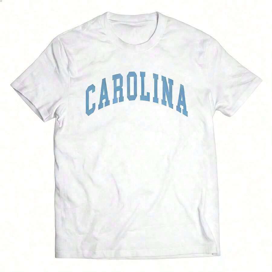 Premium Quality Unisex Casual T-Shirts Featuring The Classic North Carolina Tar Heels Team Logo Print. 100% Cotton. - 白色 10 - 查看 1