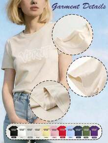 100% Cotton Summer Casual T-Shirt With Praying Mantis Print, Funny Women's T-Shirt, Retro Nature Graphic Tee, Gift For Ladies - Unisex Casual Clothing For Women And Men For Everyday Wear On Campus, Loose And Comfortable, Summer Clothes, Graphic Print T-Shirt, Unisex (Retro Style, Cool And Refreshing, Regardless Of Gender) - 杏色 - 查看 3
