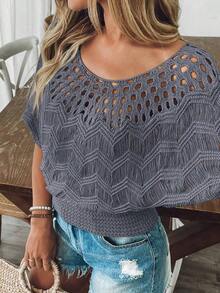 Nuevo suéter de punto de ajuste ceñido de estilo casual europeo y americano para mujeres - Gris - Ver 6