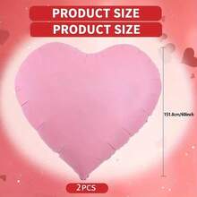 1 pieza de globo gigante de 60 pulgadas con forma de corazón hecho de material de papel de aluminio, globo de amor grande y romántico, adecuado para decoraciones de boda, compromiso, aniversario, fiesta de San Valentín, sin necesidad de alimentación eléctrica, decoración versátil para días festivos - Multicolor - Ver 21
