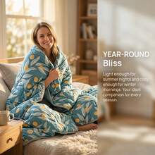 1pc Summer Thin Quilt, Floral Printed Dreamlike Summer Quilt, Double-Sided Printing Design, Adds Color To Your Bedroom, Soft And Fluffy Like Hugging Clouds, Lightweight And Portable For Multiple Scenarios Like Dorm, Sofa, Bedroom, Office Nap, Car, Travel, Camping, Fishing, Available In Multiple Sizes To Fit Different Bed Types - Kumquat Sweet Dream - View 5