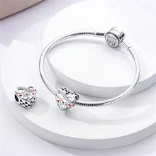 Vectoflux 1件S925纯银母女串珠吊坠，适合DIY手链、项链、钥匙扣，是生日、派对、节日送给女性的礼物 - KJC645 - 查看 3