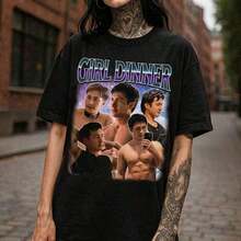 Women's Blouses Hudson Williams 90s Bootleg Rap Essential Tee, Vintage Hudson Williams Tribute Tee, Shane Hollander And Ilya Rozanov Fan Hockey Tee, Printed, Breathable, Casual, Everyday Wear, Women's Summer Cotton Clothing. - 黑色 - 查看 1