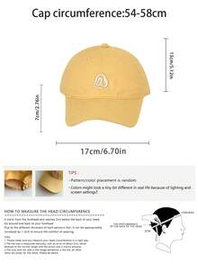 1pc Curved Brim Cap With @ Letter Embroidery, Soft Crown A-Letter Embroidered Baseball Cap, Unisex Street Style All Season Versatile Adjustable Visor Hat - @letter - View 3