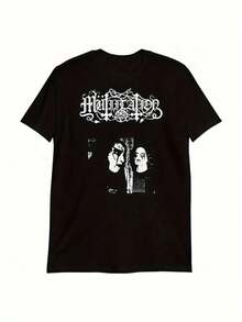 Men's Vintage Gothic Heavy Metal Street Style T-Shirt - Multi-Design T-Shirt Featuring Vlad Tepes, Belketre, Torgeist, Nargaroth, Celestia - Extreme Metal Concert Merchandise - Black Crew Neck T-Shirt - Opaque Fabric, Suitable For Home, Office, Parties, Meetings, And Travel. - 黑色 - 查看 6