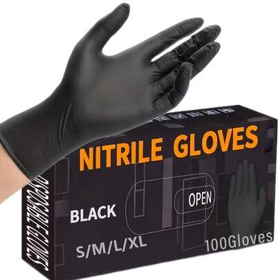 100pcs Disposable Vinyl Gloves, Suitable For Household Cleaning And Food Processing, Multi-Purpose Cleaning Gloves (No Packaging Box), Durable Household Cleaning Gloves, Waterproof Gloves, Applicable For Kitchen, Hair Dyeing, Beauty Salon Etc., Waterproof, Anti-Static, And Durable (Latex-Free, Finger Part Applicable For Kitchen, Bathroom, Toilet, Living Room Etc.)