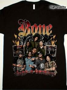 100% Cotton High-Quality Canvas T-Shirt - Bone Thugs And Harmony 90S Style, 230G Heavyweight, Ideal For Prints Women Tops - Black - View 1
