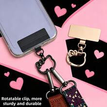 1pc Rotatable Stainless Steel Clip, Cat-Shaped Spring Buckle, Phone Connector, Connection Buckle, Phone Case, Back Accessory, Lanyard Clip, Universal Connector, Metal Ring Buckle, Outdoor Portable Anti-Drop - Single Piece - View 2