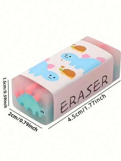 3pcs Durable Simple Erasers, Cute & Fun Erasers, Drawing & Art Erasers, Helpful For School & Office