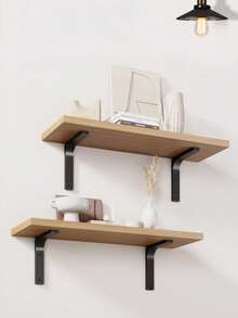 2 piezas/4 piezas Soporte triangular de metal de 6 pulgadas, marco triangular de soporte para estantes, adecuado para diferentes paredes/escritorios, flexible para crear estantes de almacenamiento, ideal para inquilinos, entusiastas de la organización del hogar, esencial para el almacenamiento, se puede usar como estantería de pared, estante de especias de cocina, estante de plantas de balcón, soporte de llaves de entrada - A - Ver 2