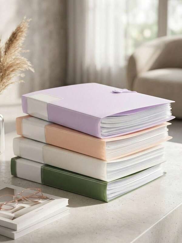 Carpeta de archivo transparente de gran capacidad con clip rápido tamaño A4, organizador de archivos multifuncional y bolsa transparente para documentos - esencial para oficina y almacenamiento de archivos, papeles y documentos escolares