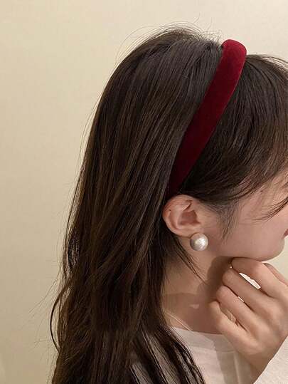 1pc Vintage Velvet Sponge Headband