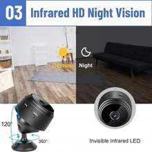 A9 Spy Camera With Voice And Image Recorder 6J8U - Black - View 7