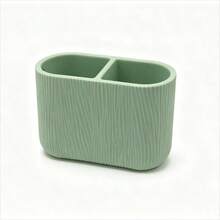 Minimalist Resin Toothbrush Holder & Toothpaste Rack, Creative Bathroom Organizer, Home Living Room Storage Box - Mint Green - View 7