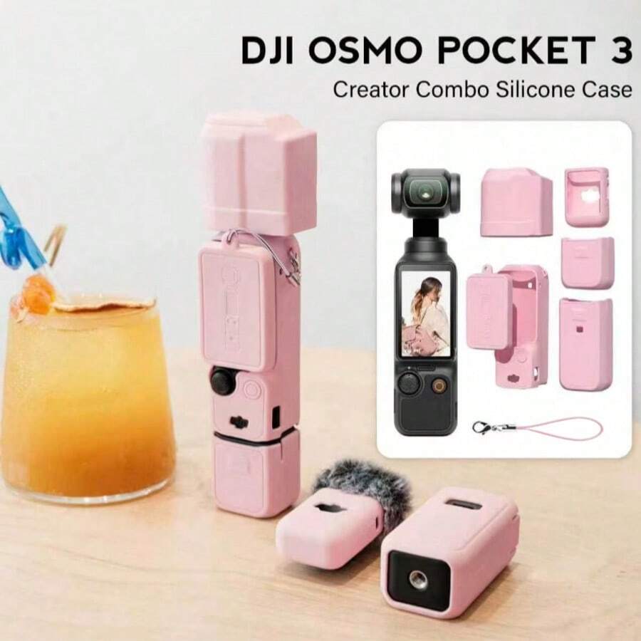 Scratch-Resistant Silicone Protective Case For OSMO Pocket 3 Creator Combo/Xtra Muse Accessories, Including Lens Cover And Protective Case