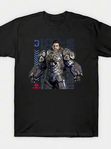 Men's Breathable Short-Sleeved T-Shirt, Black, Printed With The Character Kyle From <Firstborn>, Round Neck Design, Casual Summer Style, Suitable For Home, Office, Parties, Meetings And Travel. - 黑色 - 查看 6