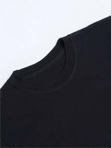 "LOVE" Dental Heart Design T-Shirt For Valentine's Day, Gift For Men And Women, Christmas, New Year, Valentine's Day, Birthday Gift For Mom, Dad, Men, Women, Friends, Unisex, Soft Black Material, 100% Cotton. - 黑色 - 查看 4