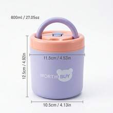 1pc/Set Portable 304 Stainless Steel Lunch Box, Bento Box With Handle, Leak Proof Fruit Salad Food Storage Container, Dishwasher & Microwave Allowable,Suitable For Student And Adult Use In Home, School, Office, Picnic, Travel, Back To School - Multicolor - View 18