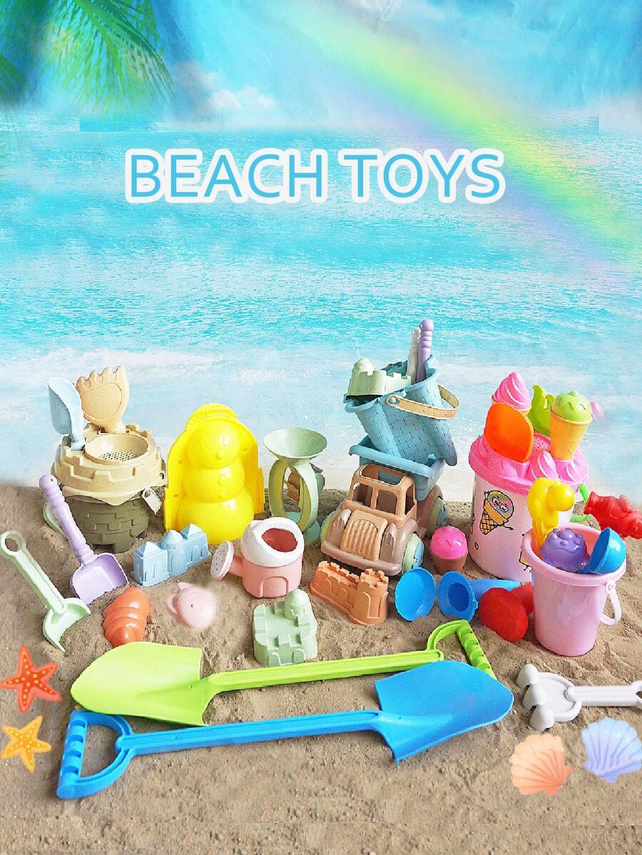 1 pieza Pala de juguete de plástico simulada, juguete de construcción para excavar arena y nieve para niños, apta para juegos de nieve y arena al aire libre en invierno y verano, color aleatorio - Multicolor - Ver 1