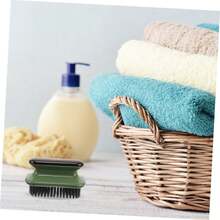 Two-Tone Long Handle Soft Bristle Cleaning Brush, Multi-Purpose Household Shoe & Laundry Scrubber Brush Set, Ergonomic Extended Long Labor-Saving Handle Design, Dense Soft Moderate Hardness Bristles Not Damage Fabric Surface, Deep Decontamination Stain Removal Easily Clean Dirt Grime, Multi-Functional Versatile Scrubbing Tool Ideal For Sneakers Leather Shoes Casual Shoes Washing, Clothing Laundry Stain Scrubbing, Bathroom Tile Gap, Kitchen Sink And Household Daily Surface Cleaning Use - A - Xem 5