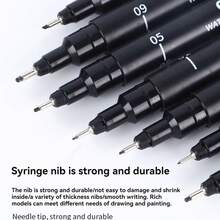 3-15pcs Black Micro Pen Set, Waterproof Archival Ink, Fine Tip Sketching Pens Suitable For Artists, Illustration, Sketching, Anime, Manga, Technical Drawing, Art, Back To School - Sets - View 7