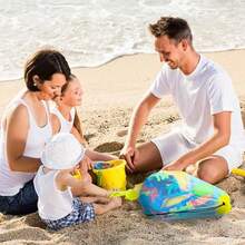 1 Peça Bolsa de Praia de Malha Leve Dobrável de Grande Capacidade, Organizador de Brinquedos de Grande Armazenamento Bolsa Esportiva para Crianças Meninas Adolescentes Mulheres, Bolsa Dobrável Portátil para Escola Praia Viagem Férias Deslocamento Diário - Visão 4